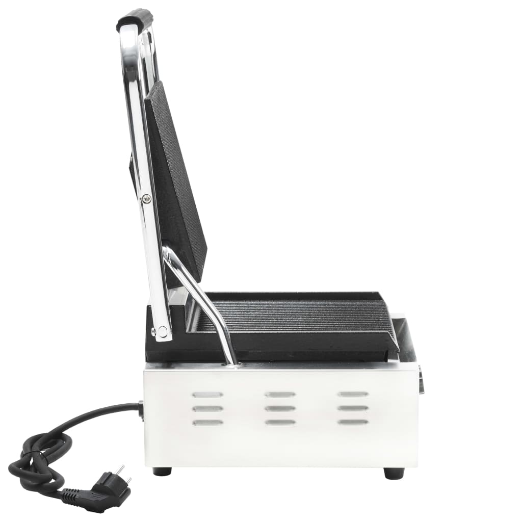 vidaXL Grill Panini cu striații, 31x30,5x20 cm, inox, 1800 W vidaXL Grill Panini cu striații, 31x30,5x20 cm, inox, 1800 W