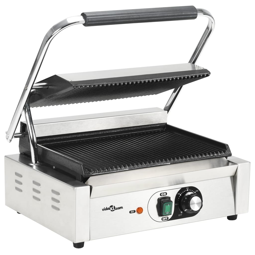 vidaXL Grill Panini cu striații, 43x30,5x20 cm, 2200 W vidaXL Grill Panini cu striații, 43x30,5x20 cm, 2200 W