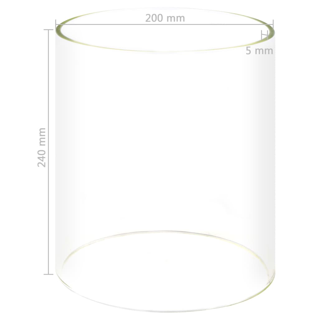vidaXL Cilindru sticlă pentru aparat de încălzit hot dog, 200x240 mm vidaXL Cilindru sticlă pentru aparat de încălzit hot dog, 200x240 mm