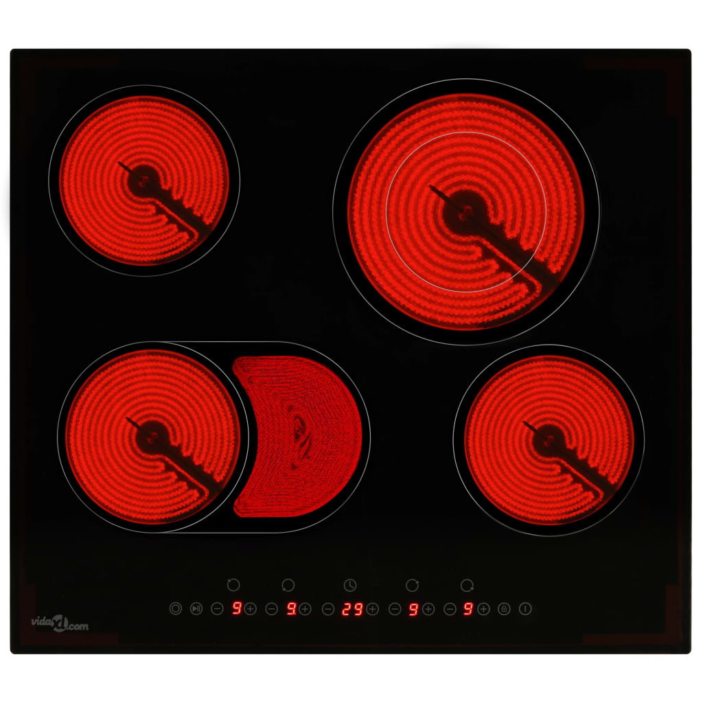 vidaXL Plită ceramică cu 4 arzătoare, control tactil, 6600 W vidaXL Plită ceramică cu 4 arzătoare, control tactil, 6600 W