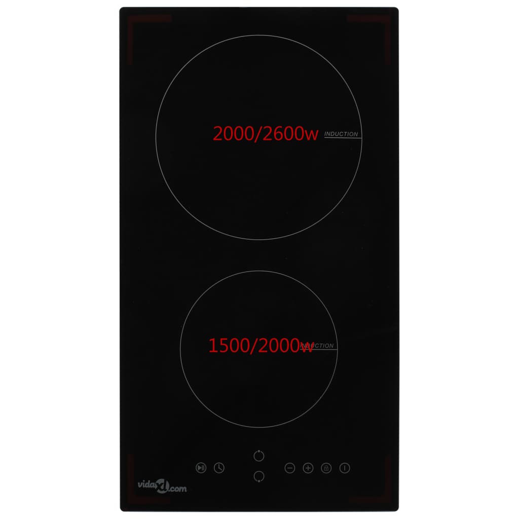 vidaXL Plită cu inducție cu 2 arzătoare, control tactil, sticlă 3500 W vidaXL Plită cu inducție cu 2 arzătoare, control tactil, sticlă 3500 W