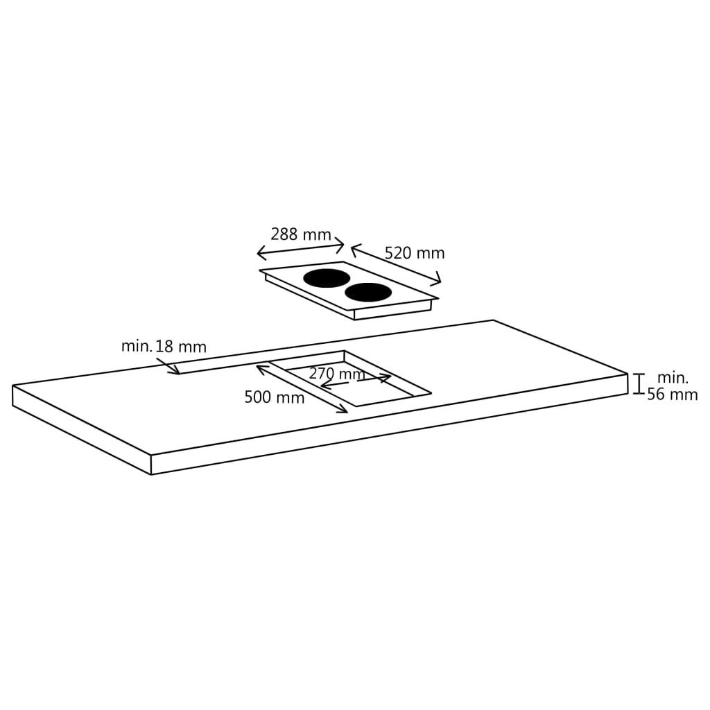 vidaXL Plită cu inducție cu 2 arzătoare, control tactil, sticlă 3500 W vidaXL Plită cu inducție cu 2 arzătoare, control tactil, sticlă 3500 W