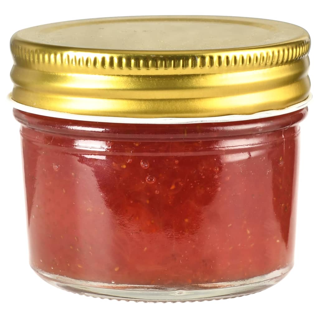 vidaXL Borcane din sticlă pentru gem, capace aurii, 48 buc, 110 ml vidaXL Borcane din sticlă pentru gem, capace aurii, 48 buc, 110 ml