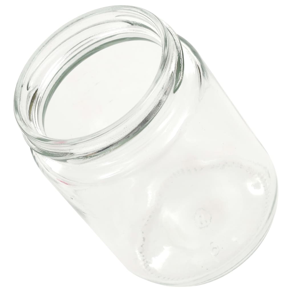 vidaXL Borcane de sticlă pentru gem capac alb și roșu, 48 buc, 230 ml vidaXL Borcane de sticlă pentru gem capac alb și roșu, 48 buc, 230 ml