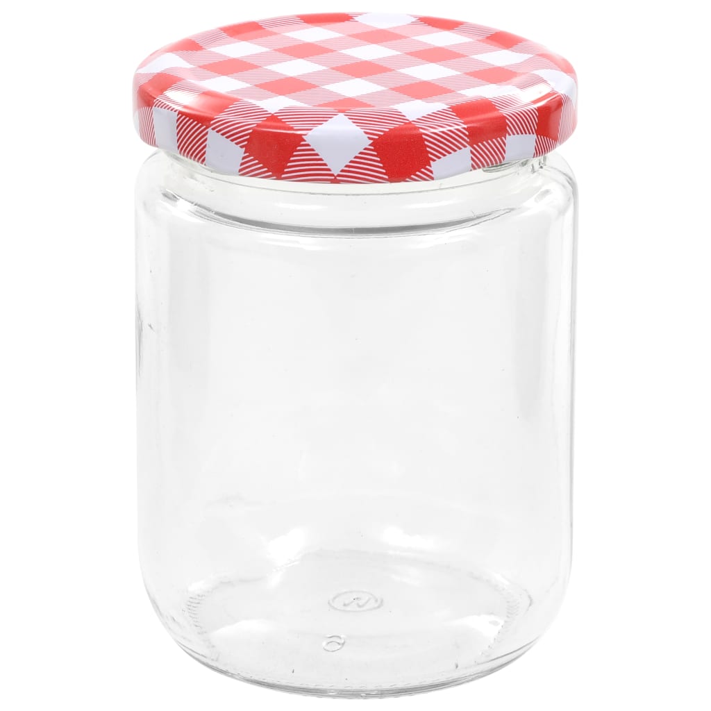 vidaXL Borcane de sticlă pentru gem capace alb & roșu 96 buc. 230 ml vidaXL Borcane de sticlă pentru gem capace alb & roșu 96 buc. 230 ml