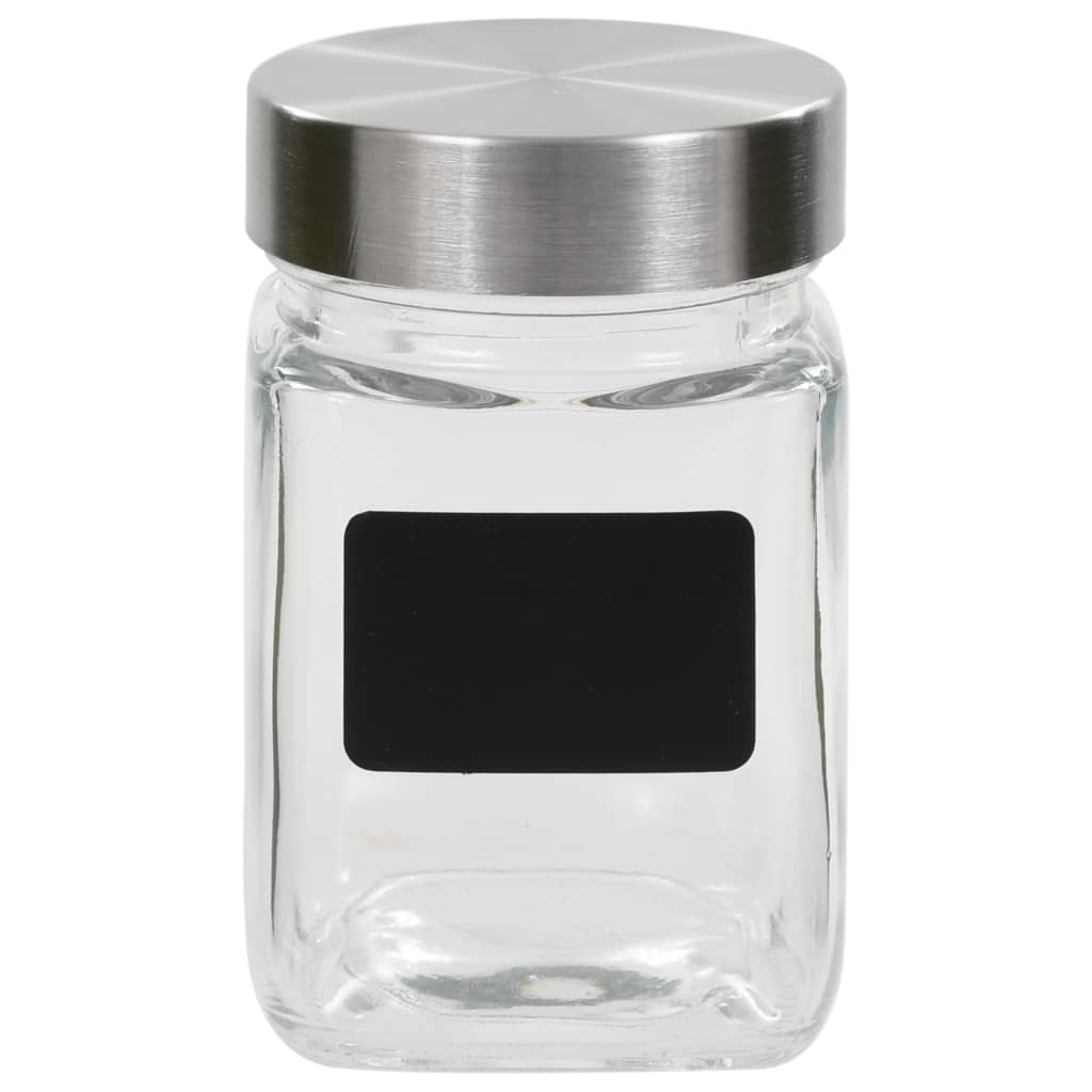 vidaXL Borcane de depozitare cu etichetă, 12 buc., 300 ml vidaXL Borcane de depozitare cu etichetă, 12 buc., 300 ml