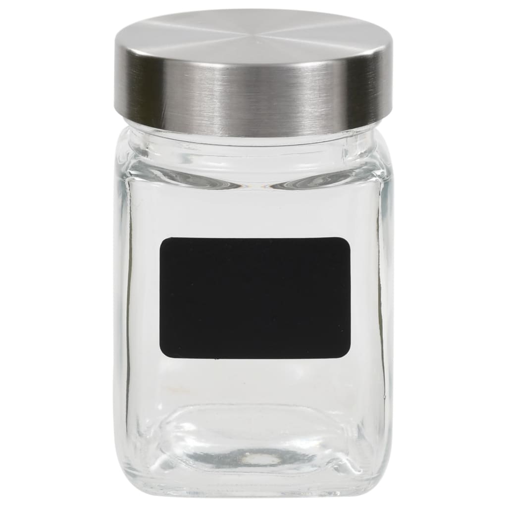 vidaXL Borcane de depozitare cu etichetă, 24 buc., 300 ml vidaXL Borcane de depozitare cu etichetă, 24 buc., 300 ml
