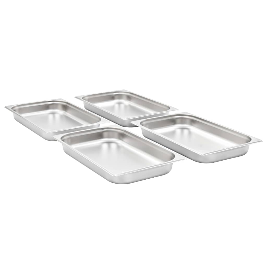 vidaXL Recipiente Gastronorm 4 buc. GN 1/1 65 mm oțel inoxidabil vidaXL Recipiente Gastronorm 4 buc. GN 1/1 65 mm oțel inoxidabil