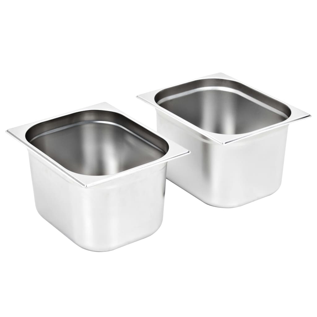 vidaXL Recipiente Gastronorm 2 buc. GN 1/2 200 mm oțel inoxidabil vidaXL Recipiente Gastronorm 2 buc. GN 1/2 200 mm oțel inoxidabil