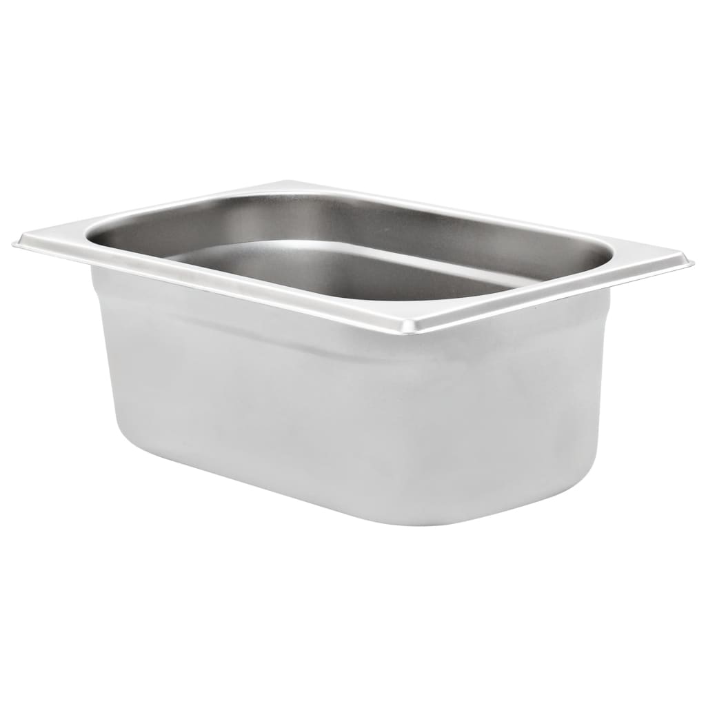 vidaXL Recipiente Gastronorm 8 buc. GN 1/4 100 mm oțel inoxidabil vidaXL Recipiente Gastronorm 8 buc. GN 1/4 100 mm oțel inoxidabil