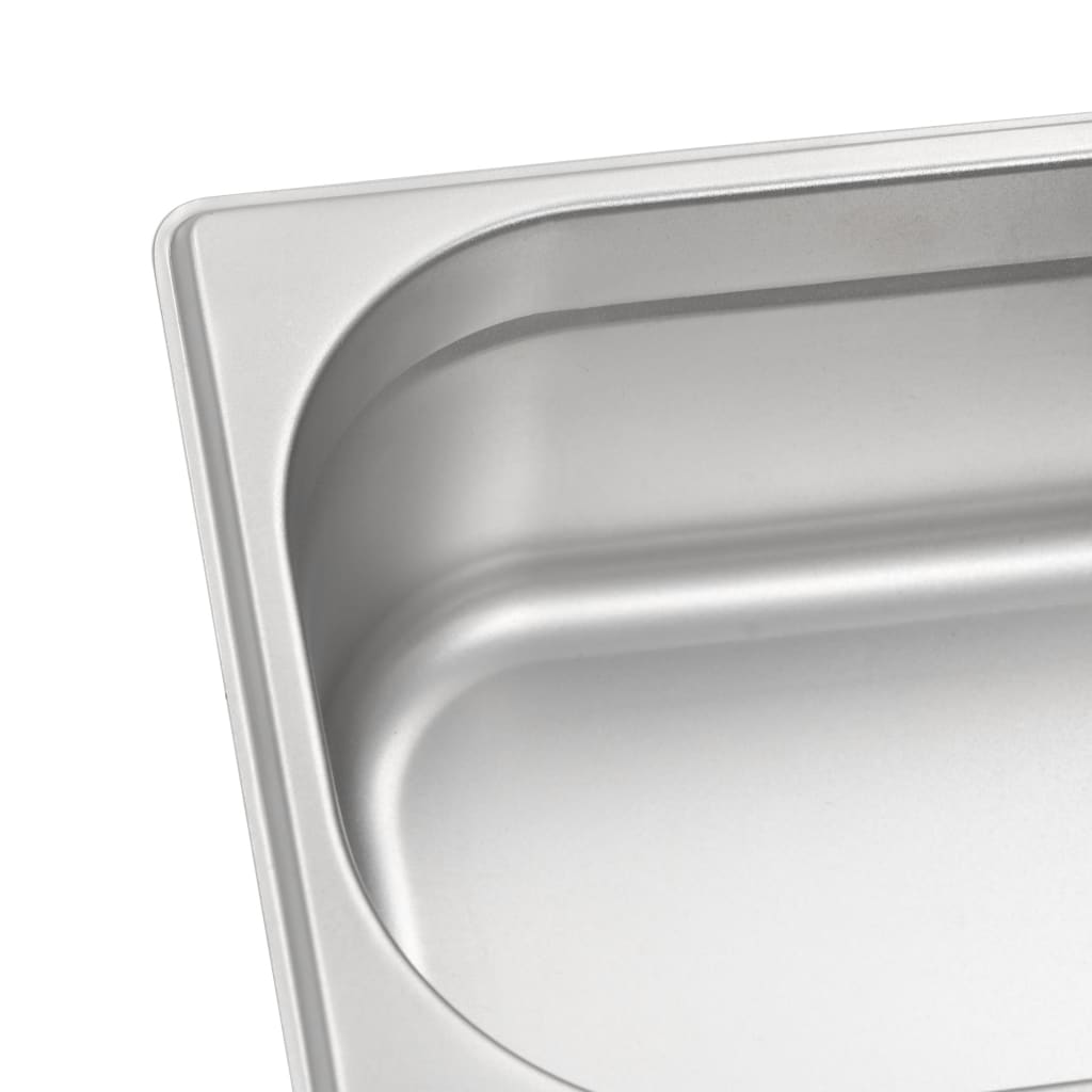 vidaXL Recipiente Gastronorm 8 buc. GN 1/4 100 mm oțel inoxidabil vidaXL Recipiente Gastronorm 8 buc. GN 1/4 100 mm oțel inoxidabil