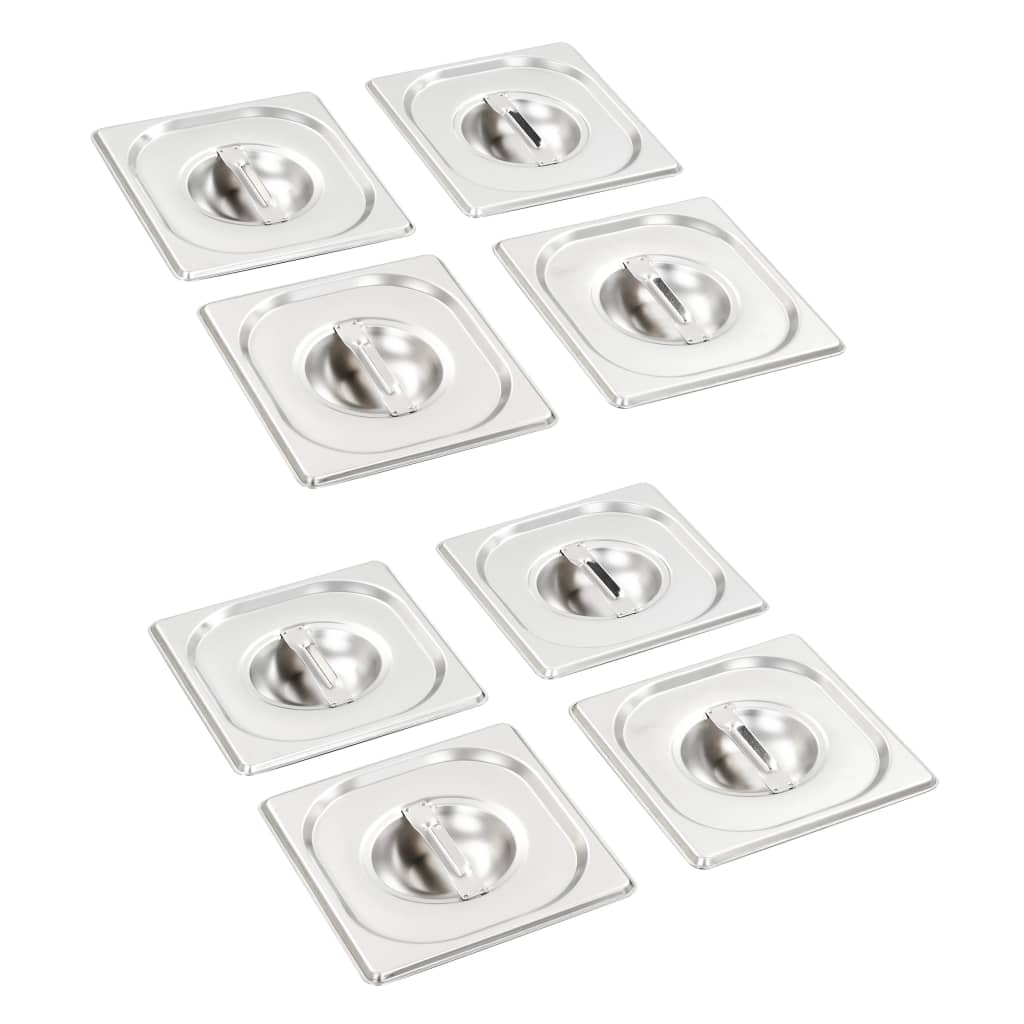 Capace pentru tavă GN 1/6, 8 buc., oțel inoxidabil Capace pentru tavă GN 1/6, 8 buc., oțel inoxidabil