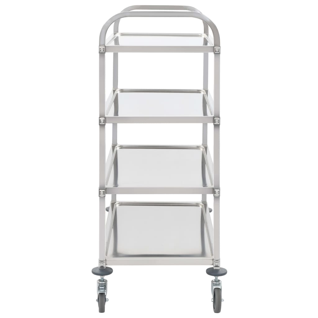 vidaXL Cărucior de bucătărie 4 niveluri 107x55x125 cm oțel inoxidabil vidaXL Cărucior de bucătărie 4 niveluri 107x55x125 cm oțel inoxidabil