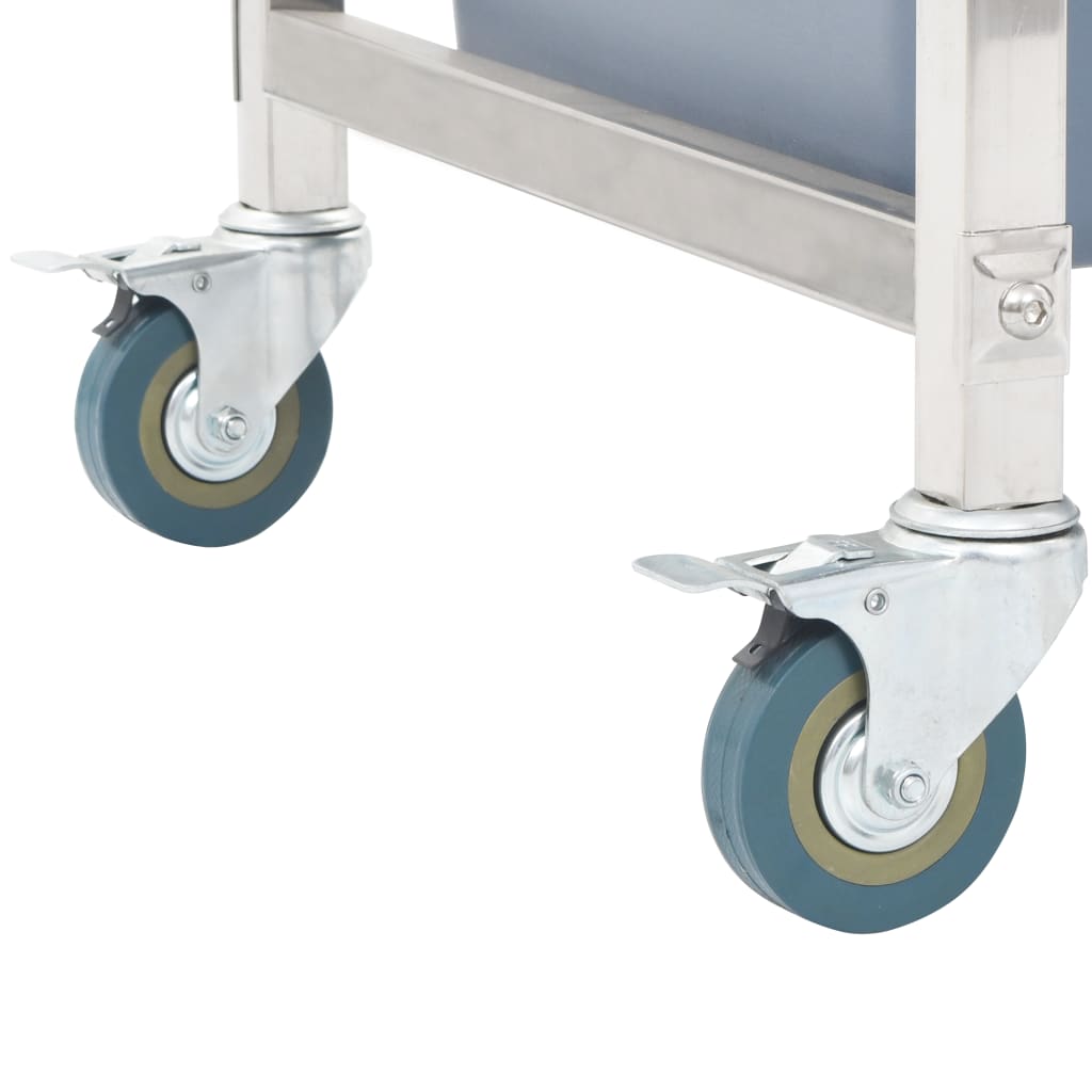vidaXL Cărucior de bucătărie cu recipiente din plastic, 82x43,5x93 cm vidaXL Cărucior de bucătărie cu recipiente din plastic, 82x43,5x93 cm