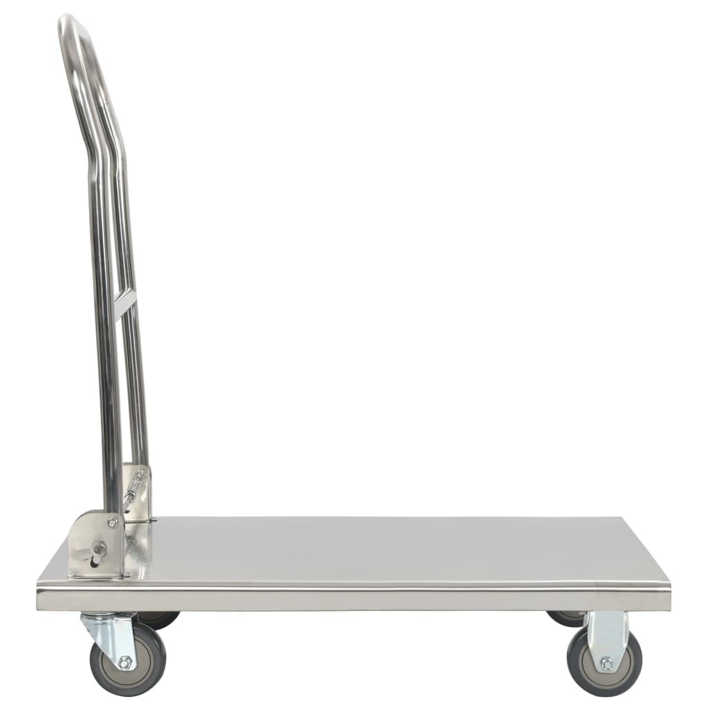 vidaXL Cărucior platformă, argintiu, 82 x 53 x 86 cm, oțel inoxidabil vidaXL Cărucior platformă, argintiu, 82 x 53 x 86 cm, oțel inoxidabil