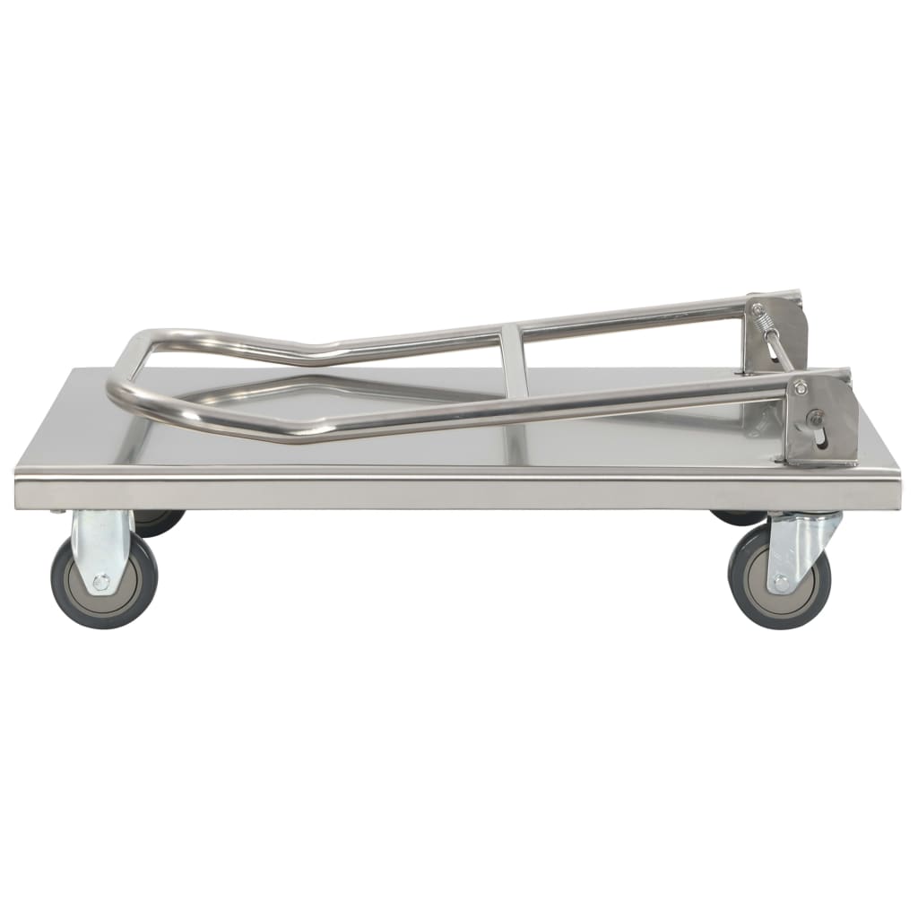 vidaXL Cărucior platformă, argintiu, 82 x 53 x 86 cm, oțel inoxidabil vidaXL Cărucior platformă, argintiu, 82 x 53 x 86 cm, oțel inoxidabil