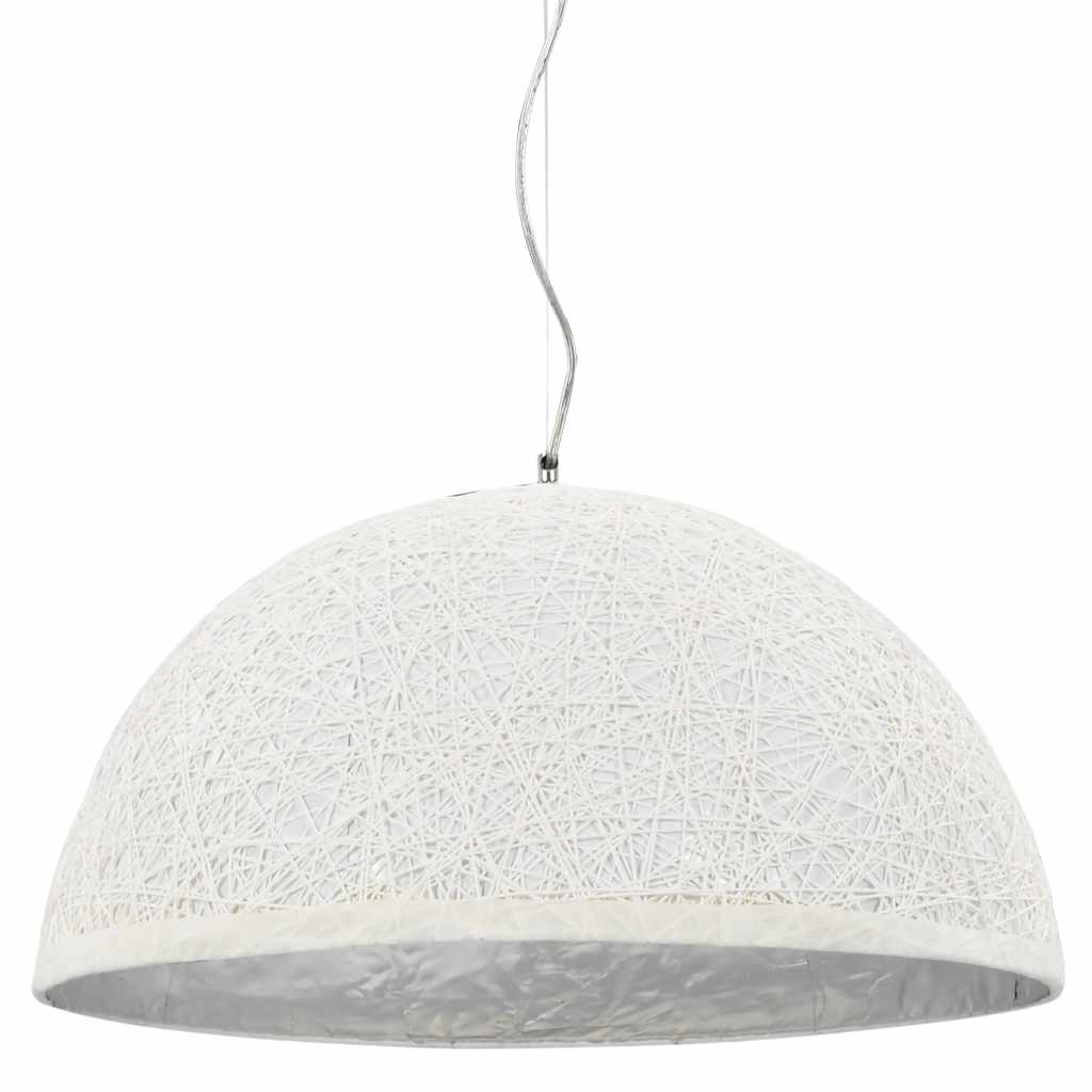 vidaXL Lampă suspendată, alb și argintiu, Ø50 cm, E27 vidaXL Lampă suspendată, alb și argintiu, Ø50 cm, E27