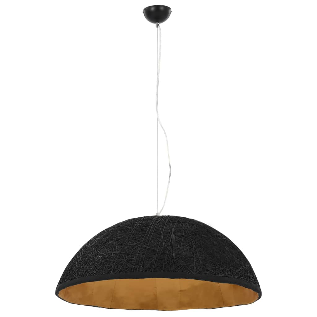 vidaXL Lampă suspendată, negru și auriu, Ø70 cm, E27 vidaXL Lampă suspendată, negru și auriu, Ø70 cm, E27
