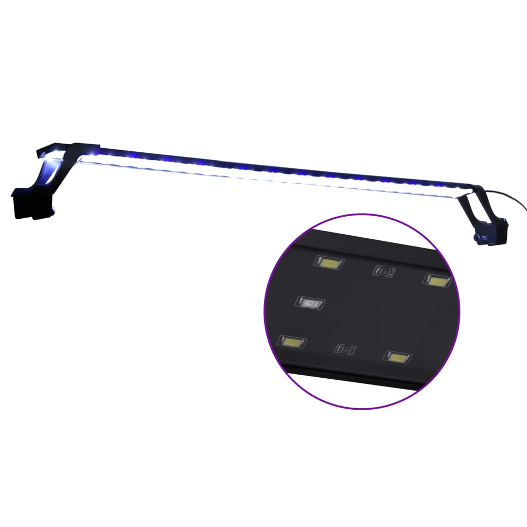 vidaXL Lampă LED pentru acvariu, cu cleme, albastru/alb, 90-105 cm