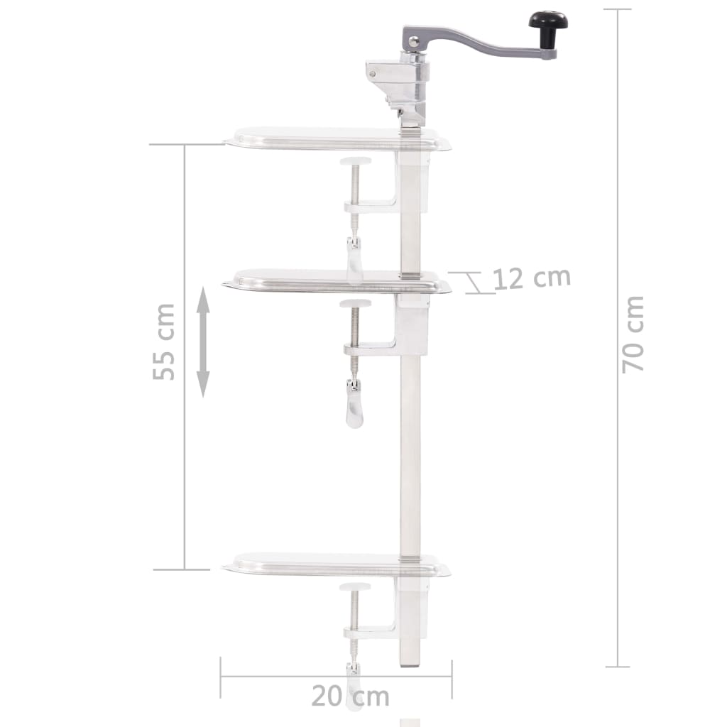 vidaXL Deschizător conserve, argintiu 70 cm aluminiu & oțel inoxidabil vidaXL Deschizător conserve, argintiu 70 cm aluminiu & oțel inoxidabil