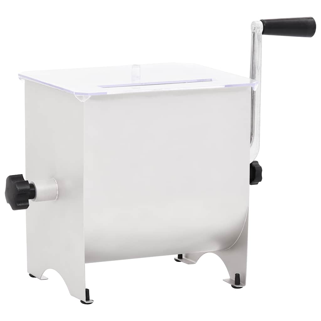 vidaXL Malaxor de carne manual cu capac, argintiu, oțel inoxidabil vidaXL Malaxor de carne manual cu capac, argintiu, oțel inoxidabil