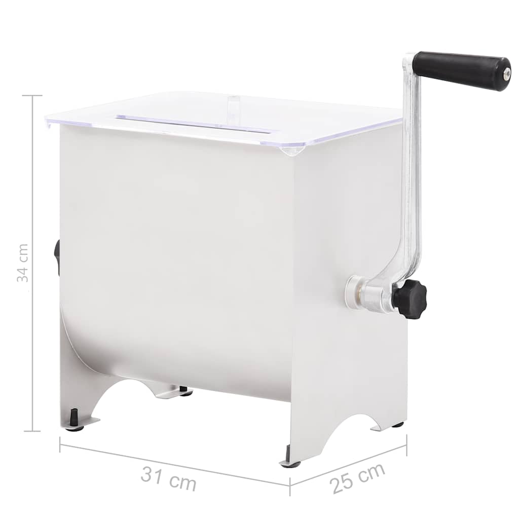 vidaXL Malaxor de carne manual cu capac, argintiu, oțel inoxidabil vidaXL Malaxor de carne manual cu capac, argintiu, oțel inoxidabil