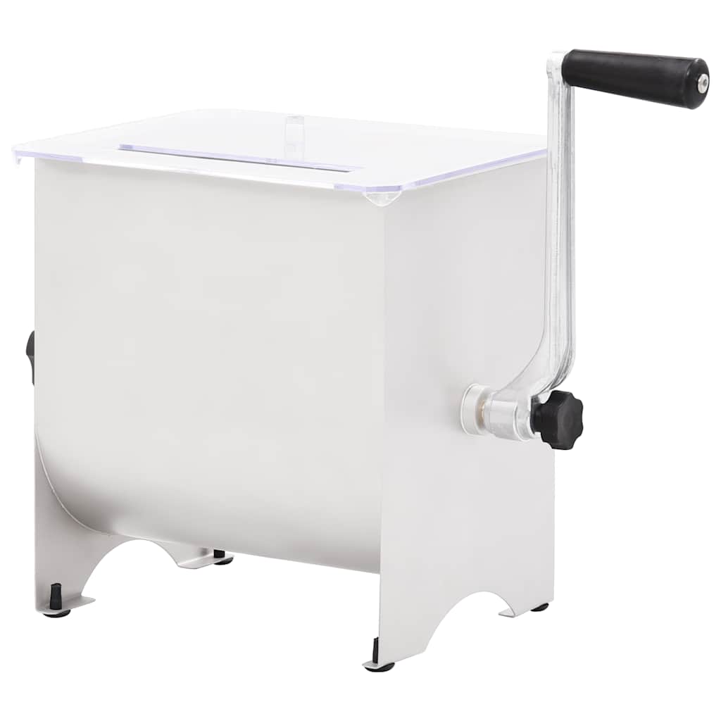vidaXL Malaxor de carne manual cu capac, argintiu, oțel inoxidabil vidaXL Malaxor de carne manual cu capac, argintiu, oțel inoxidabil