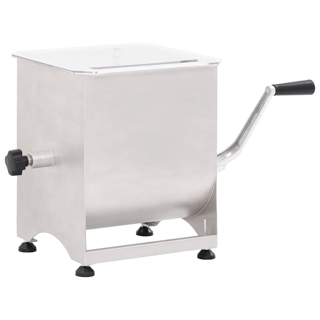vidaXL Malaxor de carne cutie de viteze, argintiu, oțel inoxidabil vidaXL Malaxor de carne cutie de viteze, argintiu, oțel inoxidabil
