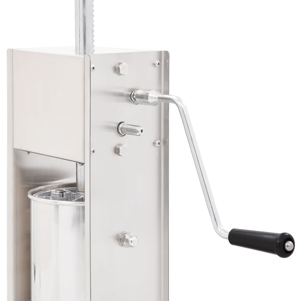 vidaXL Aparat de umplut cârnați manual, argintiu, 3 L, oțel inoxidabil vidaXL Aparat de umplut cârnați manual, argintiu, 3 L, oțel inoxidabil