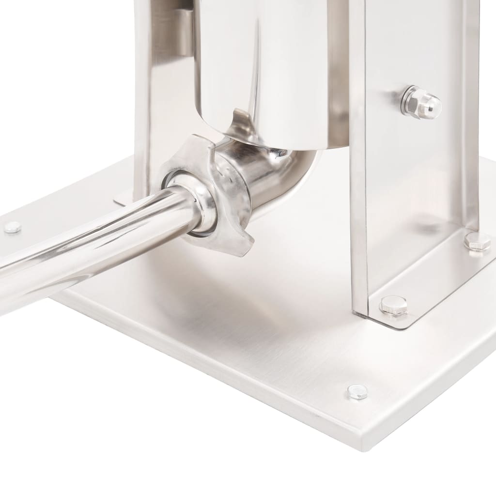 vidaXL Aparat de umplut cârnați manual, argintiu, 5 L, oțel inoxidabil vidaXL Aparat de umplut cârnați manual, argintiu, 5 L, oțel inoxidabil