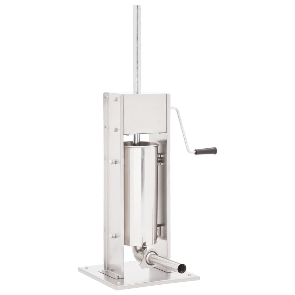 vidaXL Aparat de umplut cârnați manual, argintiu, 5 L, oțel inoxidabil vidaXL Aparat de umplut cârnați manual, argintiu, 5 L, oțel inoxidabil