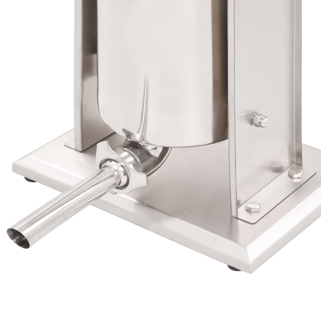 vidaXL Aparat de umplut cârnați manual, argintiu, 10L, oțel inoxidabil vidaXL Aparat de umplut cârnați manual, argintiu, 10L, oțel inoxidabil