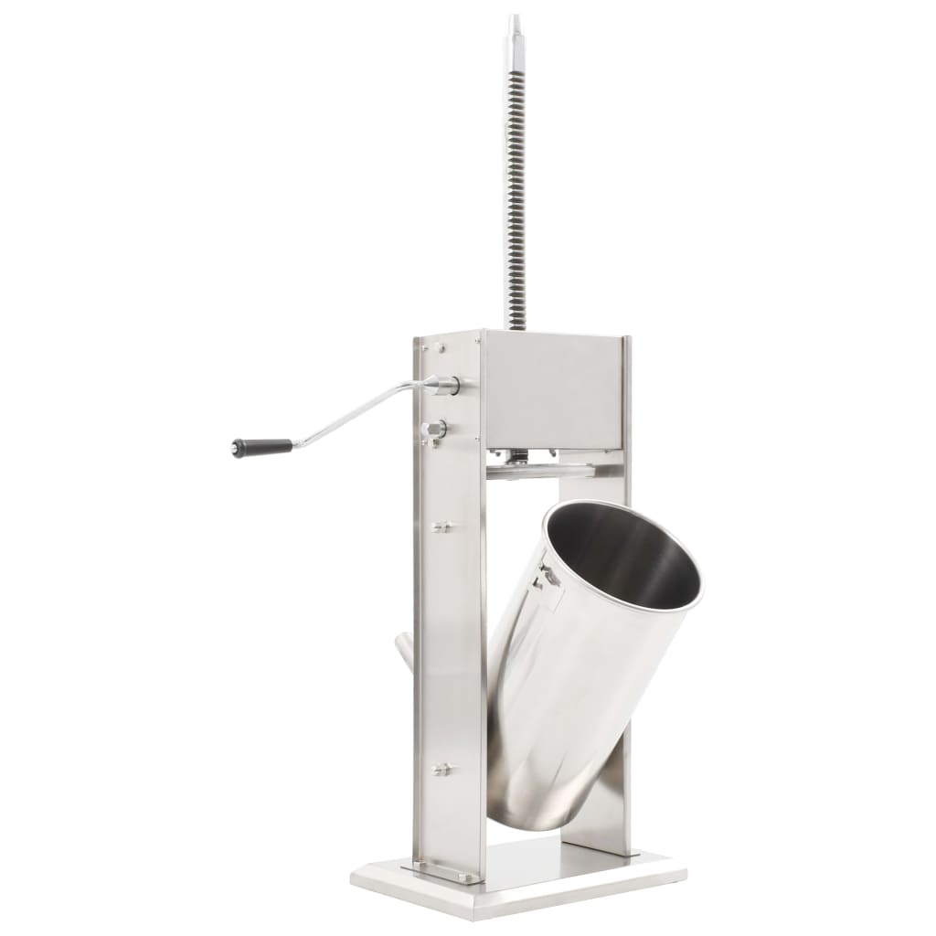 vidaXL Aparat de umplut cârnați manual, argintiu, 15L, oțel inoxidabil vidaXL Aparat de umplut cârnați manual, argintiu, 15L, oțel inoxidabil