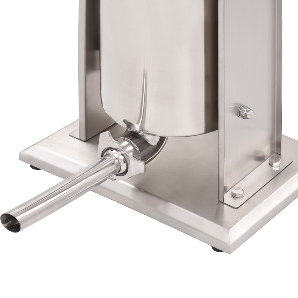 vidaXL Aparat de umplut cârnați manual, argintiu, 15L, oțel inoxidabil vidaXL Aparat de umplut cârnați manual, argintiu, 15L, oțel inoxidabil