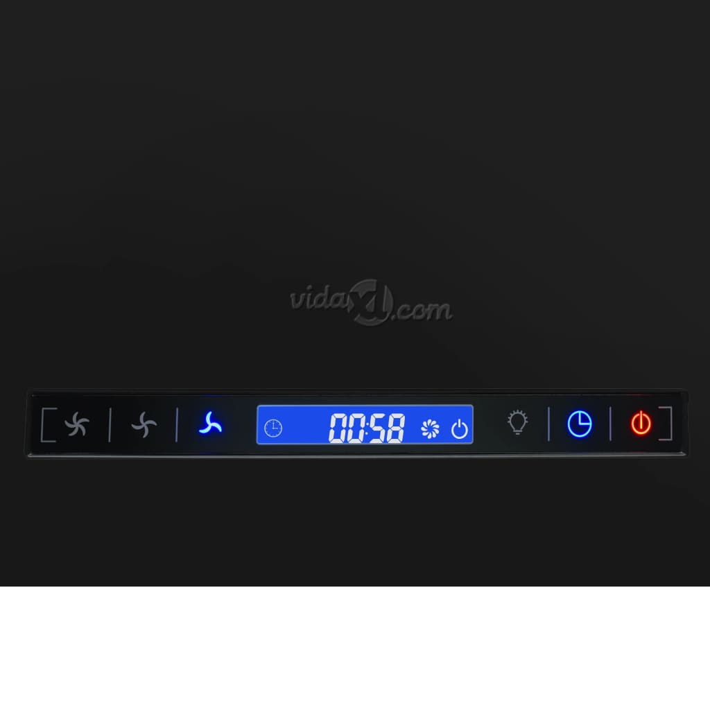 vidaXL Hotă suspendată insulă LCD senzor tactil 55 cm oțel
