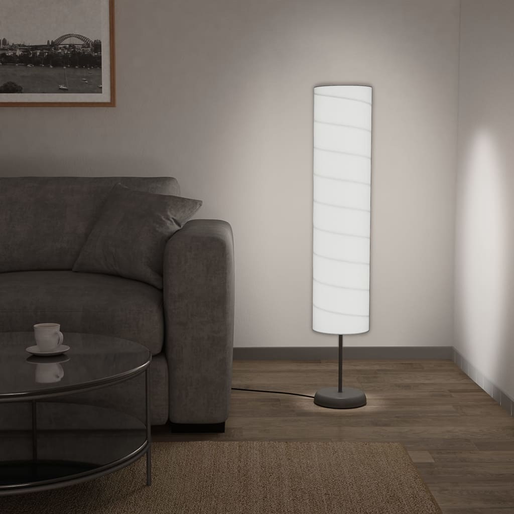 vidaXL Lampă de podea cu suport, alb, 121 cm E27 vidaXL Lampă de podea cu suport, alb, 121 cm E27