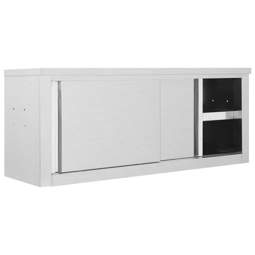 vidaXL Dulap bucătărie cu uși glisante, 120x40x50 cm, oțel inoxidabil vidaXL Dulap bucătărie cu uși glisante, 120x40x50 cm, oțel inoxidabil