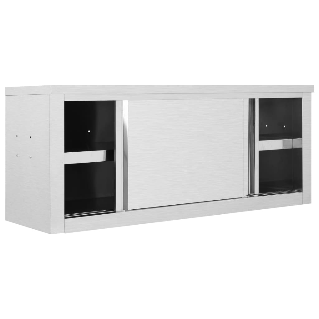 vidaXL Dulap bucătărie cu uși glisante, 120x40x50 cm, oțel inoxidabil vidaXL Dulap bucătărie cu uși glisante, 120x40x50 cm, oțel inoxidabil