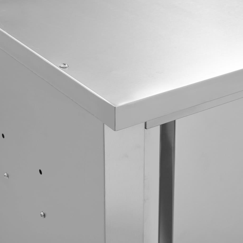vidaXL Dulap bucătărie cu uși glisante, 120x40x50 cm, oțel inoxidabil vidaXL Dulap bucătărie cu uși glisante, 120x40x50 cm, oțel inoxidabil