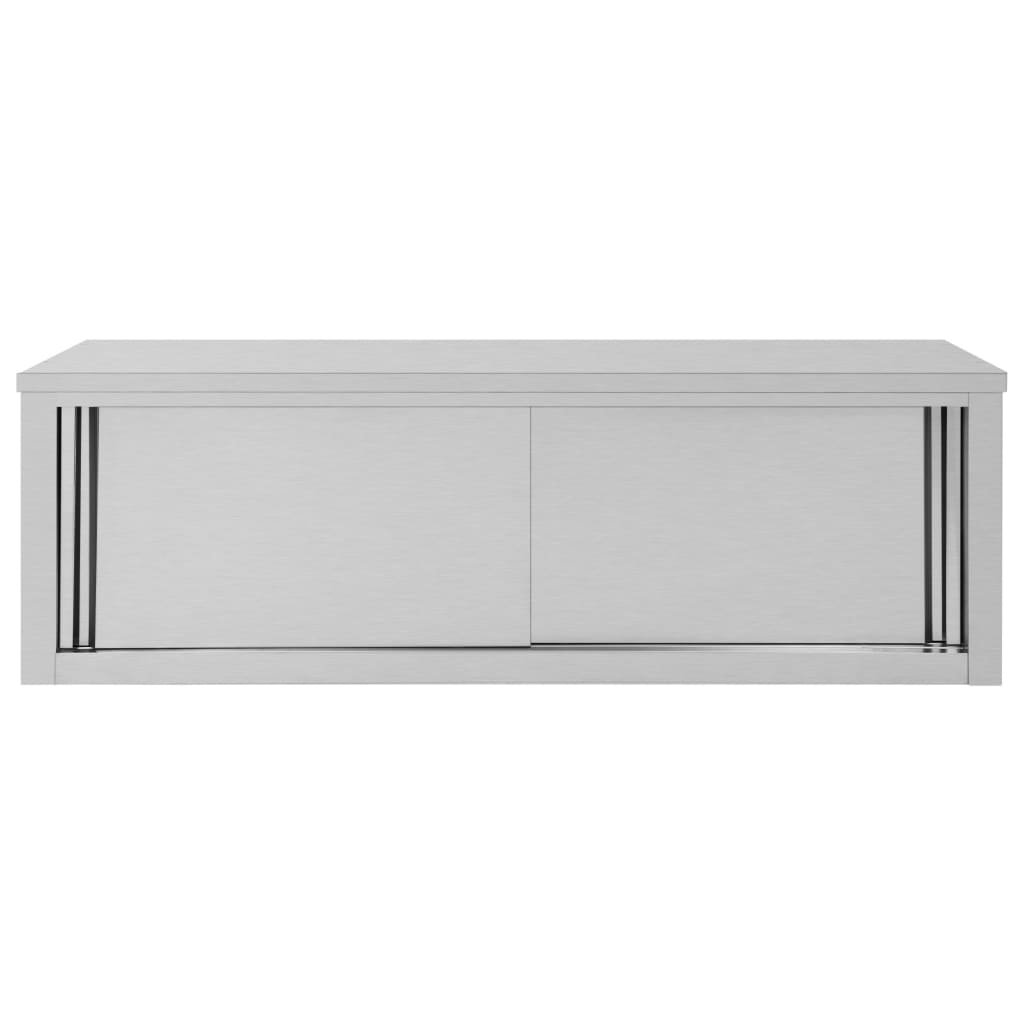 vidaXL Dulap perete bucătărie uși glisante 150x40x50cm oțel inoxidabil vidaXL Dulap perete bucătărie uși glisante 150x40x50cm oțel inoxidabil