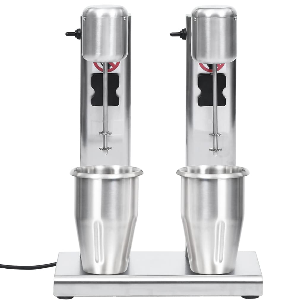 vidaXL Mixer de milkshake cu 2 vase, oțel inoxidabil, 2 L vidaXL Mixer de milkshake cu 2 vase, oțel inoxidabil, 2 L