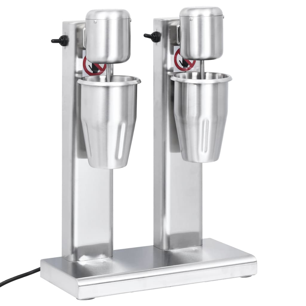 vidaXL Mixer de milkshake cu 2 vase, oțel inoxidabil, 2 L vidaXL Mixer de milkshake cu 2 vase, oțel inoxidabil, 2 L