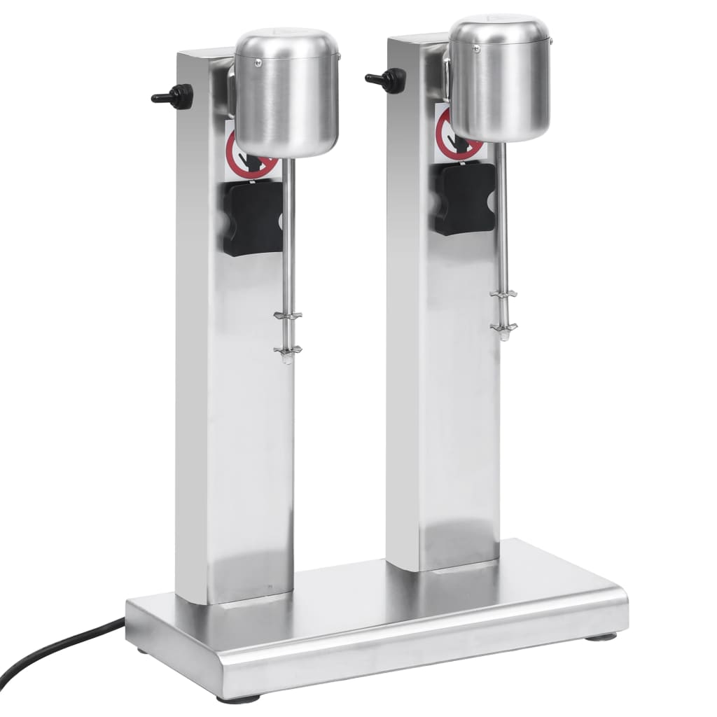vidaXL Mixer de milkshake cu 2 vase, oțel inoxidabil, 2 L vidaXL Mixer de milkshake cu 2 vase, oțel inoxidabil, 2 L