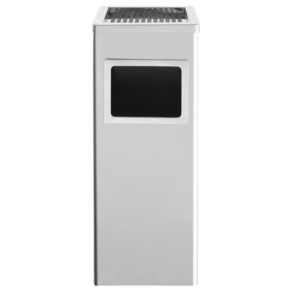 vidaXL Coș de gunoi cu scrumieră, pentru hotel, oțel inoxidabil, 36 L vidaXL Coș de gunoi cu scrumieră, pentru hotel, oțel inoxidabil, 36 L
