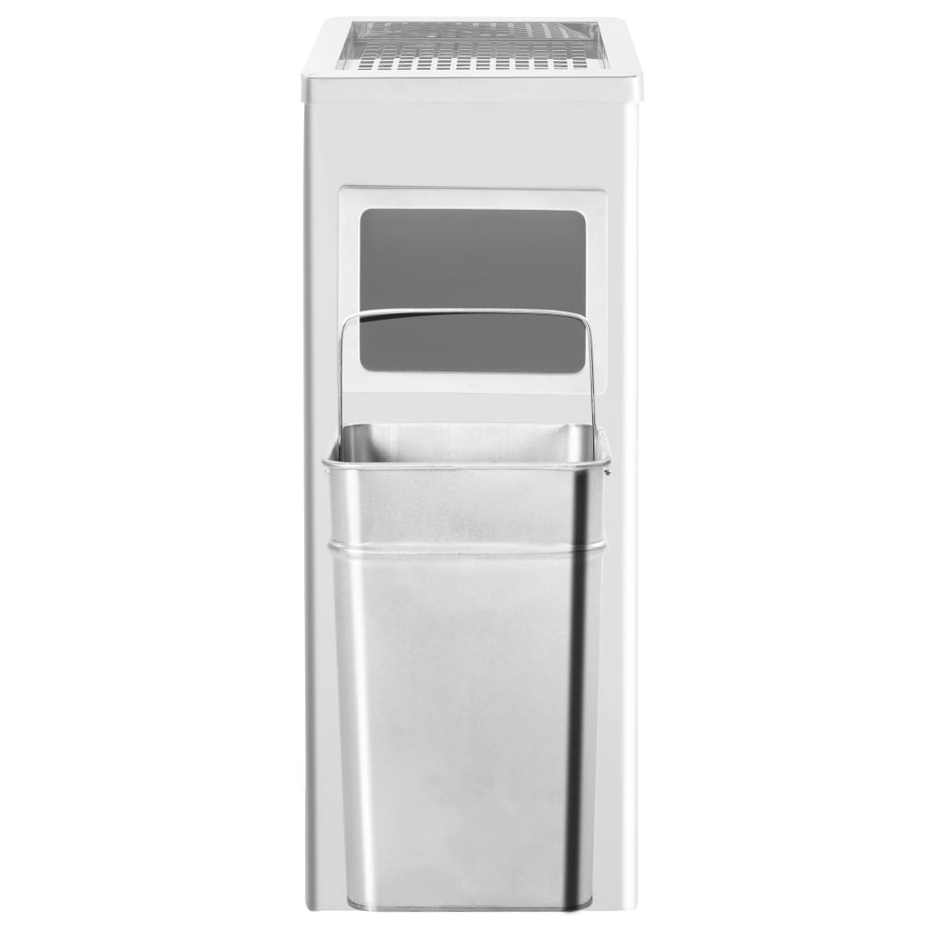 vidaXL Coș de gunoi cu scrumieră, pentru hotel, oțel inoxidabil, 36 L vidaXL Coș de gunoi cu scrumieră, pentru hotel, oțel inoxidabil, 36 L