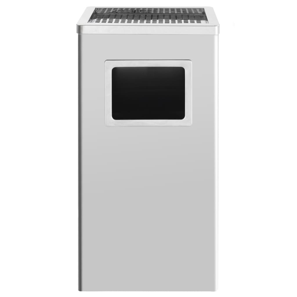 vidaXL Coș de gunoi cu scrumieră, pentru hotel, oțel inoxidabil, 45 L vidaXL Coș de gunoi cu scrumieră, pentru hotel, oțel inoxidabil, 45 L