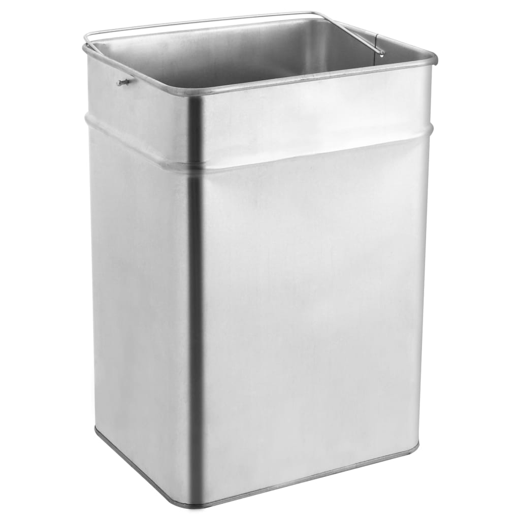 vidaXL Coș de gunoi cu scrumieră, pentru hotel, oțel inoxidabil, 45 L vidaXL Coș de gunoi cu scrumieră, pentru hotel, oțel inoxidabil, 45 L