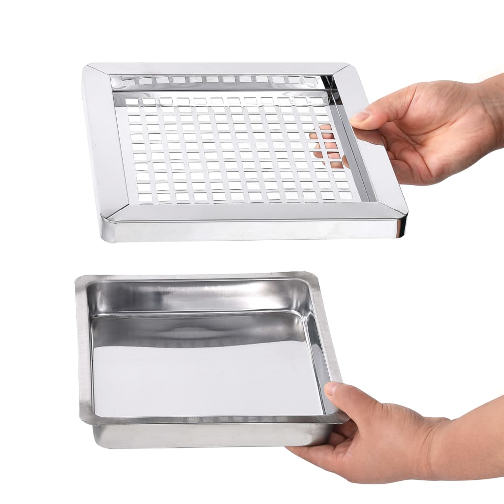 vidaXL Coș de gunoi cu scrumieră, pentru hotel, oțel inoxidabil, 45 L vidaXL Coș de gunoi cu scrumieră, pentru hotel, oțel inoxidabil, 45 L