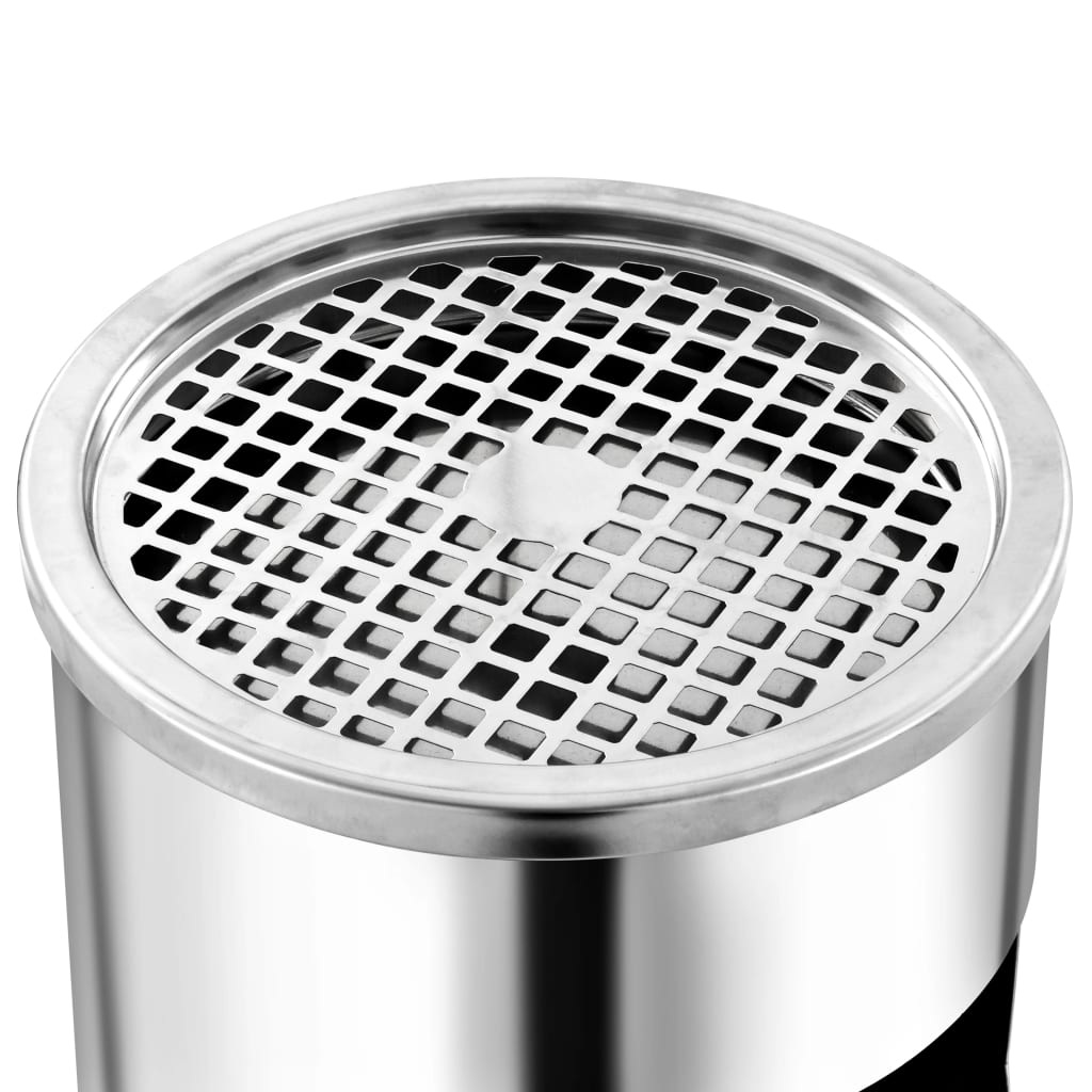 vidaXL Coș de gunoi de perete cu scrumieră, oțel inoxidabil, 26 L vidaXL Coș de gunoi de perete cu scrumieră, oțel inoxidabil, 26 L