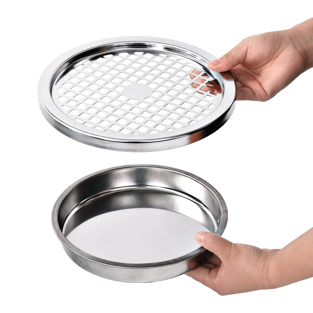 vidaXL Coș de gunoi de perete cu scrumieră, oțel inoxidabil, 26 L vidaXL Coș de gunoi de perete cu scrumieră, oțel inoxidabil, 26 L